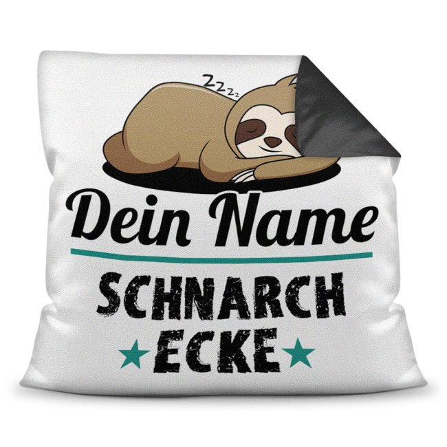 Personalisierbares Kissen mit lustigem Spruch - Deine Schnarchecke. Ein lustiges Geschenk für beste Freunde und Familienmitglieder. Für das...