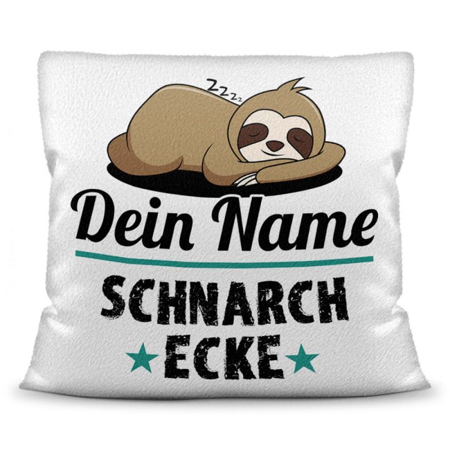 Personalisierbares Kissen mit lustigem Spruch - Deine Schnarchecke. Ein lustiges Geschenk für beste Freunde und Familienmitglieder. Für das...