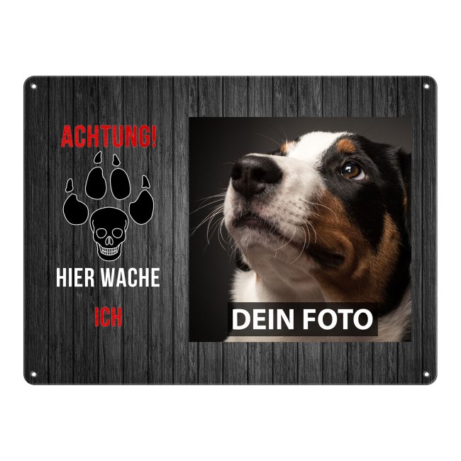 Personalisiertes Türschild für alle Hundebesitzer mit dem eigenem Hundefoto und lustigem Spruch - Wer eine besondere Geschenkidee für einen...