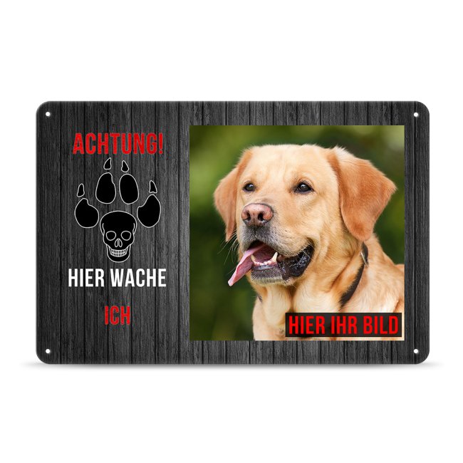 Personalisiertes Türschild für alle Hundebesitzer mit dem eigenem Hundefoto und lustigem Spruch - Wer eine besondere Geschenkidee für einen...