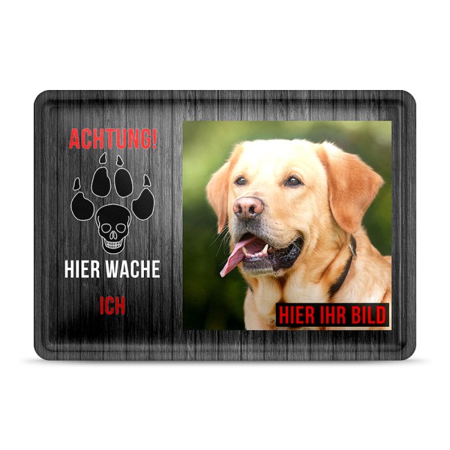 Personalisiertes Türschild für alle Hundebesitzer mit dem eigenem Hundefoto und lustigem Spruch - Wer eine besondere Geschenkidee für einen...