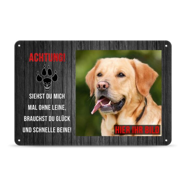 Personalisiertes Türschild für alle Hundebesitzer mit dem eigenem Hundefoto und lustigem Spruch - Wer eine besondere Geschenkidee für einen...