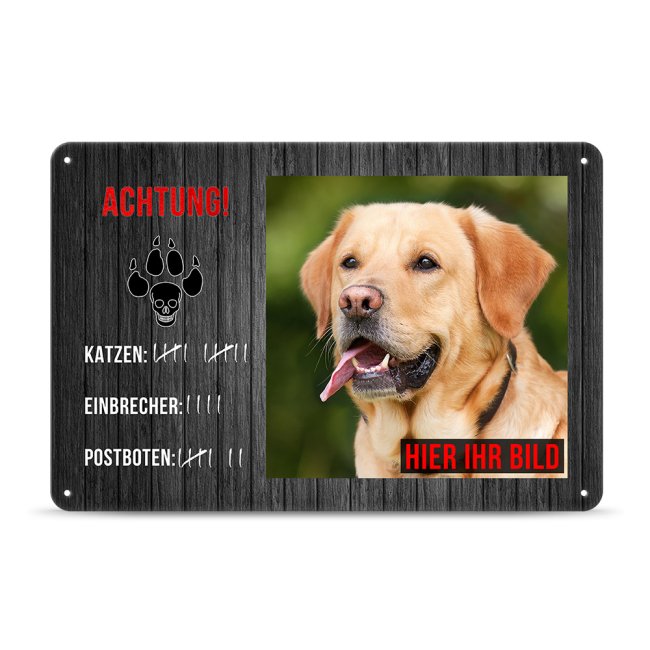 Personalisiertes Türschild für alle Hundebesitzer mit dem eigenem Hundefoto und lustigem Spruch - Wer eine besondere Geschenkidee für einen...