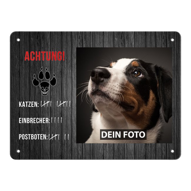 Personalisiertes Türschild für alle Hundebesitzer mit dem eigenem Hundefoto und lustigem Spruch - Wer eine besondere Geschenkidee für einen...