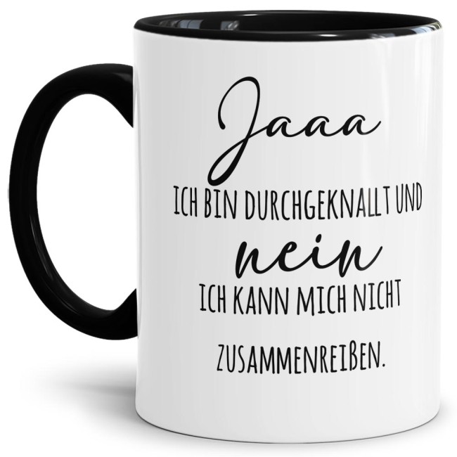 Tasse mit lustigem Spruch für Menschen mit Humor - witzig auch zum Geburtstag oder einfach nur so als Mitbringsel zwischendurch für die Freundin