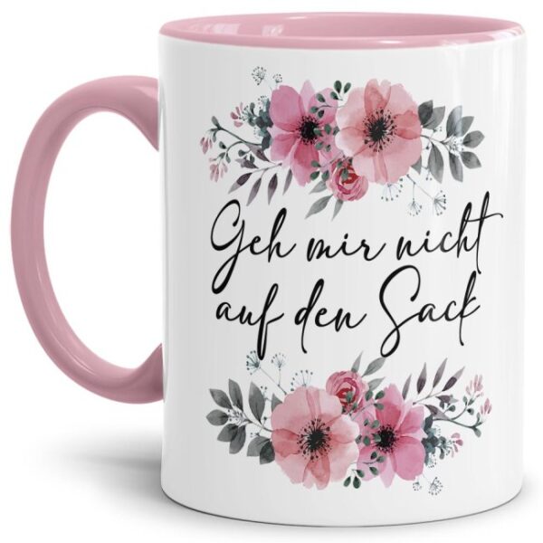 Statement-Tasse mit lustigem Spruch - Geh mir nicht auf den Sack - für Menschen