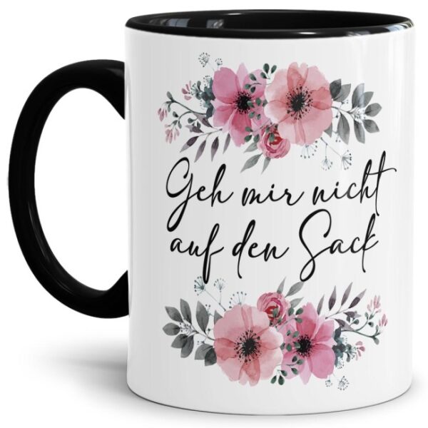 Statement-Tasse mit lustigem Spruch - Geh mir nicht auf den Sack - für Menschen