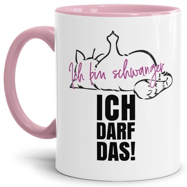 Ich bin schwanger! Aber auf so viele Sachen soll ich verzichten! Wir finden das ziemlich blöd und haben lustige Tassen designt