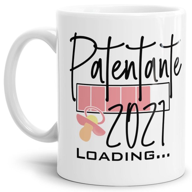 Ich bin schwanger! Du bekommst Nachwuchs und suchst ein witziges Geschenk für die zukünftige Patentante? Dann ist unsere süße Loading-Tasse genau...