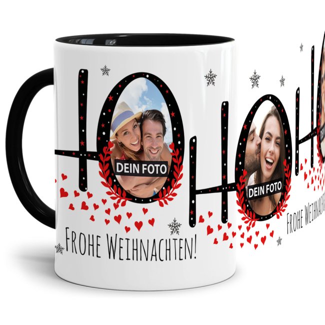 Ein besonderes Weihnachtsgeschenk oder kleines Nikolausgeschenk ist diese Tasse mit weihnachtlicher Fotocollage zum selbst Gestalten. Lade einfach...