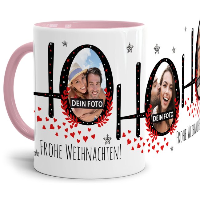 Ein besonderes Weihnachtsgeschenk oder kleines Nikolausgeschenk ist diese Tasse mit weihnachtlicher Fotocollage zum selbst Gestalten. Lade einfach...