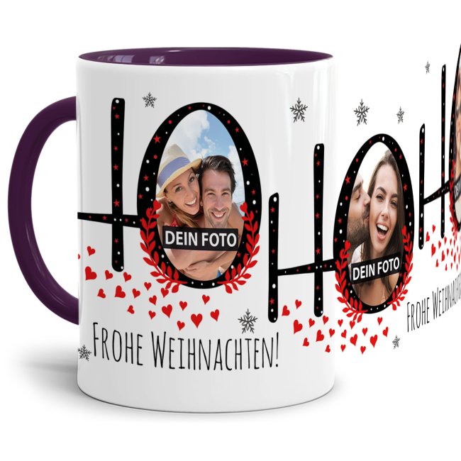 Ein besonderes Weihnachtsgeschenk oder kleines Nikolausgeschenk ist diese Tasse mit weihnachtlicher Fotocollage zum selbst Gestalten. Lade einfach...