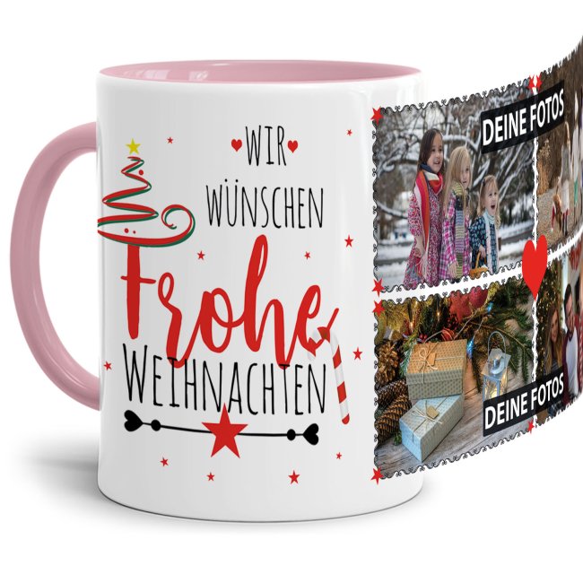 Ein persönliches Weihnachtsgeschenk für Eltern oder Großeltern ist diese Tasse zum selbst Gestalten