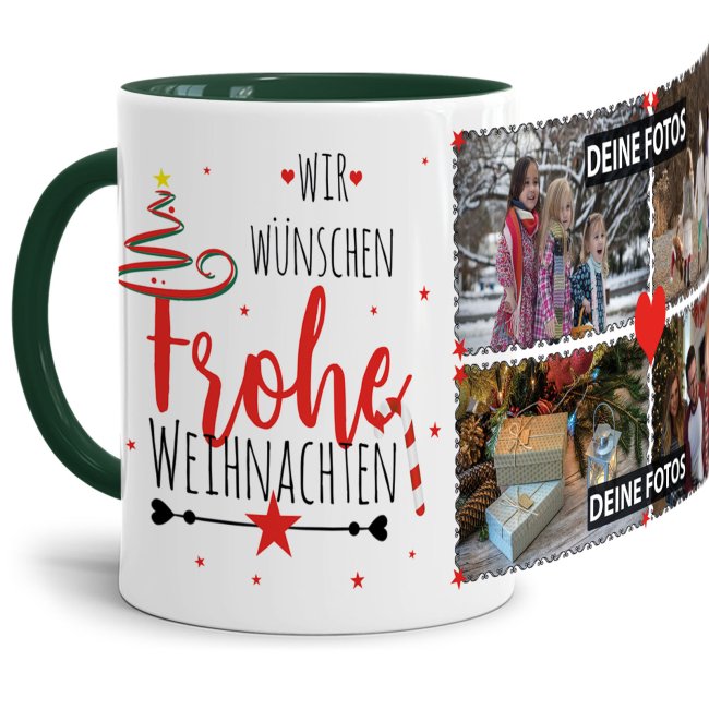 Ein persönliches Weihnachtsgeschenk für Eltern oder Großeltern ist diese Tasse zum selbst Gestalten