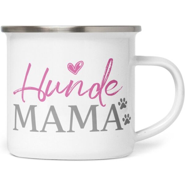 Liebevoll gestaltete Emaille-Tasse für Hundemamas - Diese neue Lieblingstasse ist das perfekte Geschenk für Hundefreunde zum Geburtstag