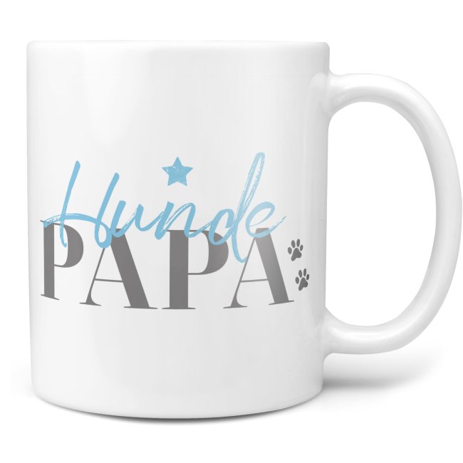 Liebevoll gestaltete Keramik-Tasse mit lustigem Hunde-Spruch - für Hundepapas - Diese neue Lieblingstasse ist das perfekte Geschenk für...