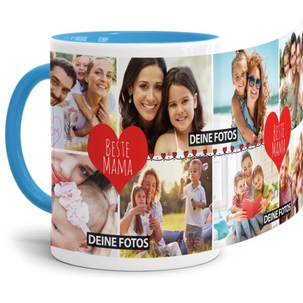 Eine Fototasse als Erinnerung und zum Danke sagen - eine besondere Geschenkidee für die beste Mama - Gestalte hier eine hochwertige Keramiktasse...