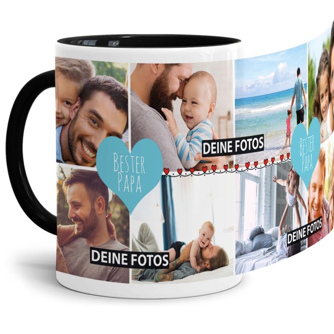 Eine Fototasse als Erinnerung und zum Danke sagen - eine besondere Geschenkidee für den besten Papa - Gestalte hier eine hochwertige Keramiktasse...