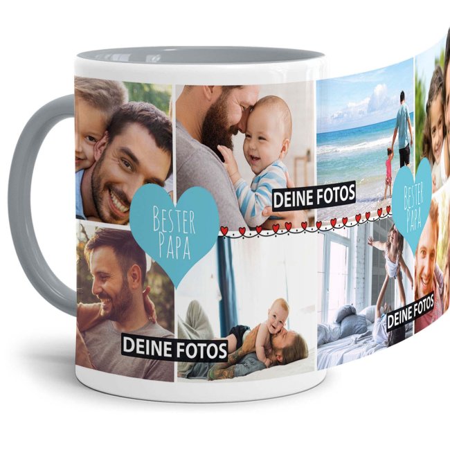 Eine Fototasse als Erinnerung und zum Danke sagen - eine besondere Geschenkidee für den besten Papa - Gestalte hier eine hochwertige Keramiktasse...