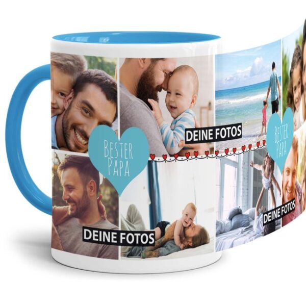 Eine Fototasse als Erinnerung und zum Danke sagen - eine besondere Geschenkidee für den besten Papa - Gestalte hier eine hochwertige Keramiktasse...