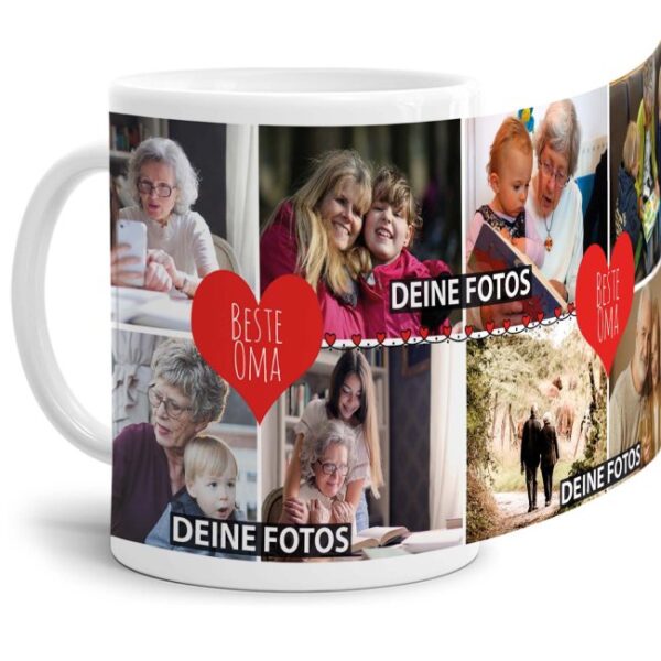 Eine Fototasse als Erinnerung und zum Danke sagen - eine besondere Geschenkidee für die beste Oma - Gestalte hier eine hochwertige Keramiktasse mit...