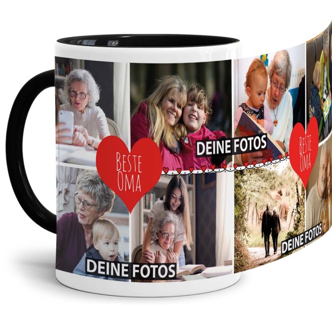 Eine Fototasse als Erinnerung und zum Danke sagen - eine besondere Geschenkidee für die beste Oma - Gestalte hier eine hochwertige Keramiktasse mit...