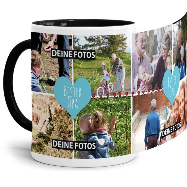 Eine Fototasse als Erinnerung und zum Danke sagen - eine besondere Geschenkidee für den besten Opa - Gestalte hier eine hochwertige Keramiktasse...