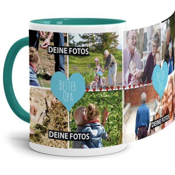 Eine Fototasse als Erinnerung und zum Danke sagen - eine besondere Geschenkidee für den besten Opa - Gestalte hier eine hochwertige Keramiktasse...