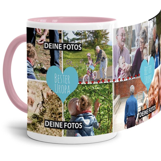 Eine Fototasse als Erinnerung und zum Danke sagen - eine besondere Geschenkidee für den besten Uropa - Gestalte hier eine hochwertige Keramiktasse...