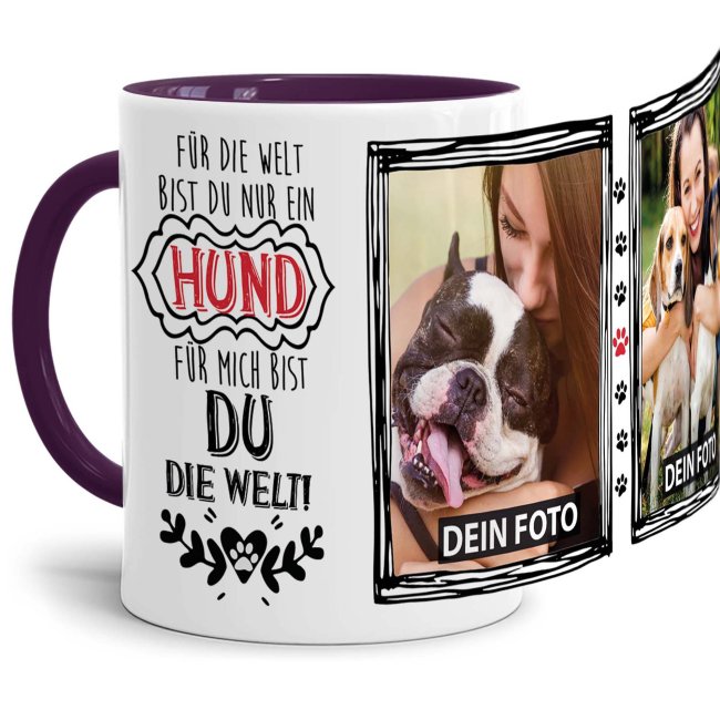 Liebevoll designter Kaffeebecher - selbst gestaltet mit den schönsten Hundefotos. Eine besondere Fototasse für Hundefreunde und originelles...