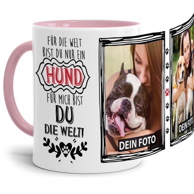 Liebevoll designter Kaffeebecher - selbst gestaltet mit den schönsten Hundefotos. Eine besondere Fototasse für Hundefreunde und originelles...