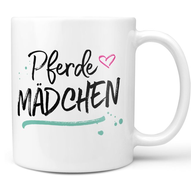 Liebevoll gestaltete Keramik-Tasse mit Pferde-Spruch - Pferdemädchen - Diese neue Lieblingstasse ist das perfekte Geschenk für Pferdebesitzer und...