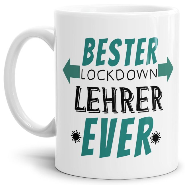 Bedruckte Kaffeetasse als Aufmerksamkeit zum Danke sagen für den besten Lehrer