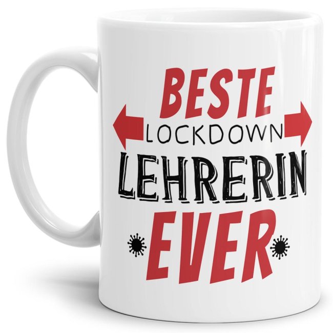 Bedruckte Kaffeetasse als Aufmerksamkeit zum Danke sagen für die beste Lehrerin