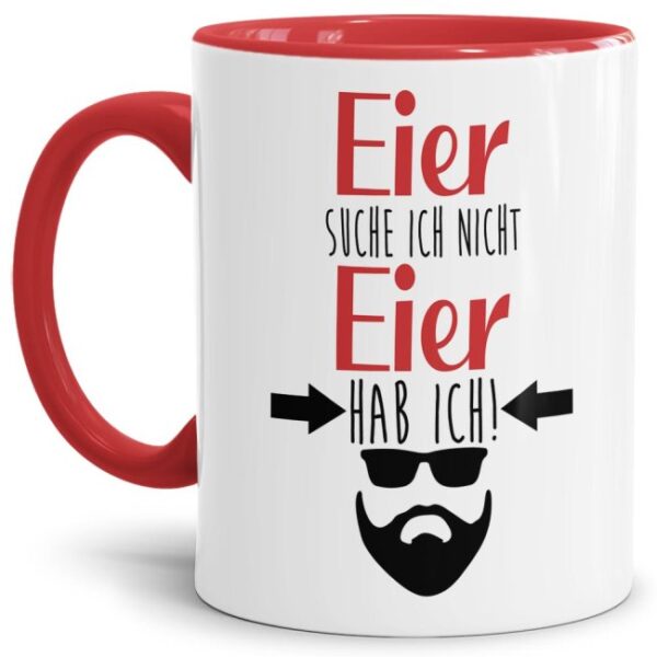 Dieser lustige Kaffeebecher mit rotem Akzent aus hochwertiger Keramik ist NUR für echte Männer gedacht - das perfekte Geschenk zu Ostern und...