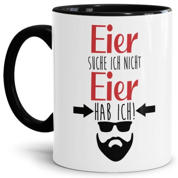 Dieser lustige Kaffeebecher mit schwarzem Akzent aus hochwertiger Keramik ist NUR für echte Männer gedacht - das perfekte Geschenk zu Ostern und...