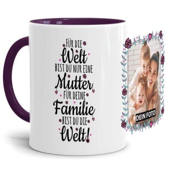 Diese Tasse mit Foto ist ein ganz besonderes Geschenk für Mama. Ein Liebesbeweis an den wichtigsten Menschen der Welt