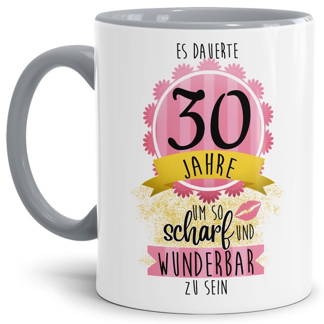 Tasse mit lustigem Spruch als kleines Geschenk zum 30. Geburtstag - es dauerte 30 Jahre