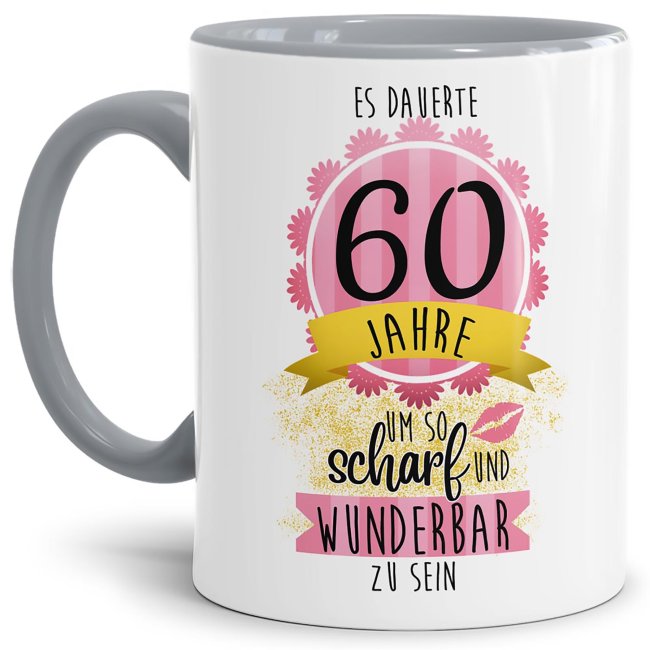 Tasse mit lustigem Spruch als kleines Geschenk zum 60. Geburtstag - es dauerte 60 Jahre