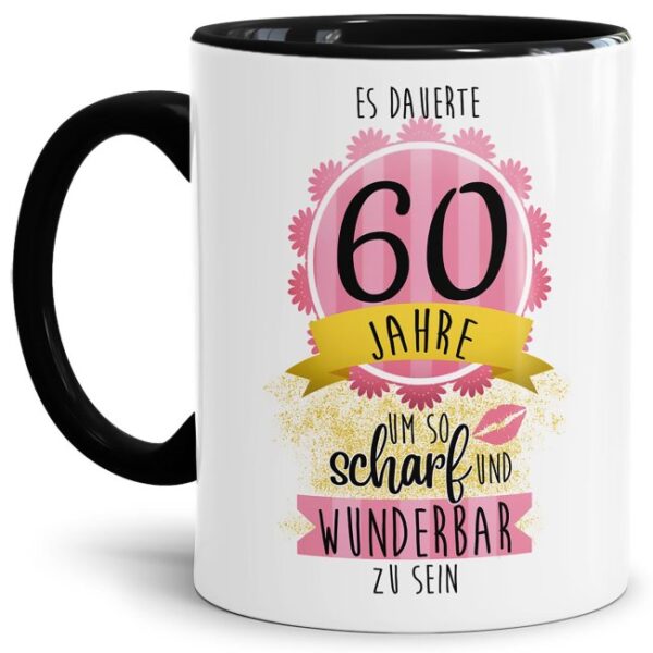 Tasse mit lustigem Spruch als kleines Geschenk zum 60. Geburtstag - es dauerte 60 Jahre