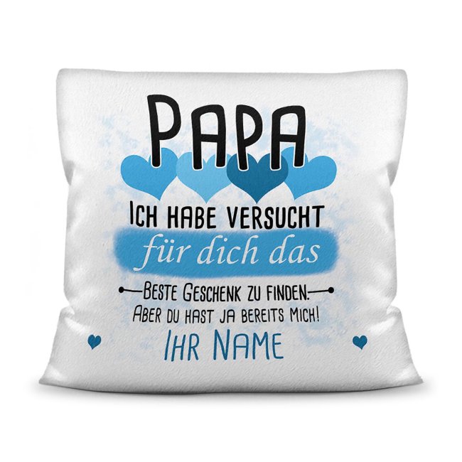 Du suchst das beste Geschenk für Papa? Dann ist dieses personalisierte Namenskissen genau richtig. Ergänze das Kissen mit dem Namen des Kindes und...