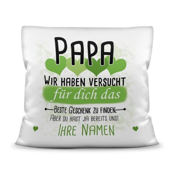 Du suchst das beste Geschenk für Papa? Dann ist dieses personalisierte Namenskissen genau richtig. Ergänze das Kissen mit den Namen der Kinder und...