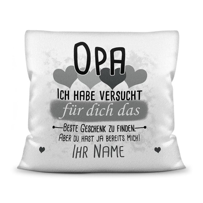 Du suchst das beste Geschenk für Opa? Dann ist dieses personalisierte Namenskissen genau richtig. Ergänze das Kissen mit dem Namen des Enkelkindes...