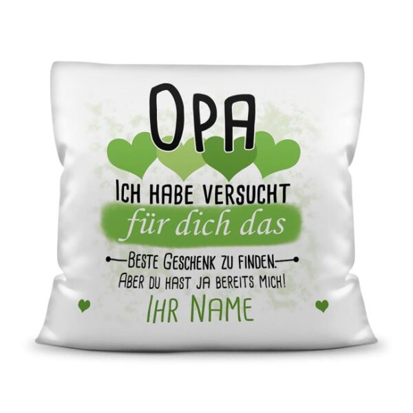 Du suchst das beste Geschenk für Opa? Dann ist dieses personalisierte Namenskissen genau richtig. Ergänze das Kissen mit dem Namen des Enkelkindes...