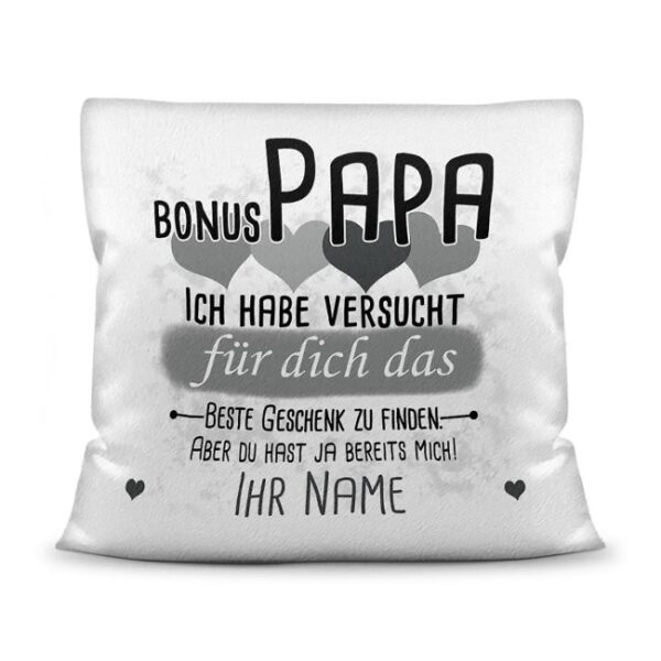 Du suchst das beste Geschenk für den Bonuspapa? Dann ist dieses personalisierte Namenskissen genau richtig. Ergänze das Kissen mit dem Namen des...