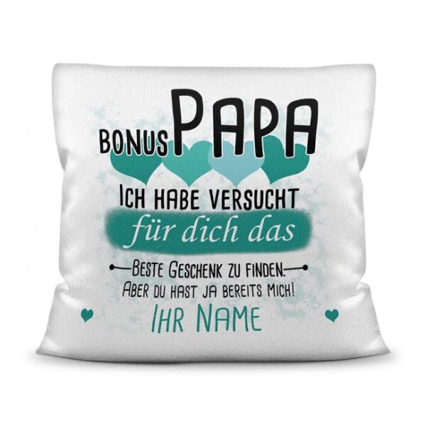 Du suchst das beste Geschenk für den Bonuspapa? Dann ist dieses personalisierte Namenskissen genau richtig. Ergänze das Kissen mit dem Namen des...