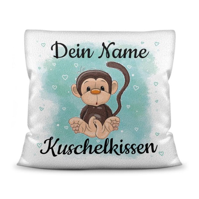 Unser Kissen für Kinder mit Tiermotiv Affe in Weiß mit flauschig-weicher Oberfläche ist das perfekte Kuschelkissen fürs Kinderzimmer - auch als...