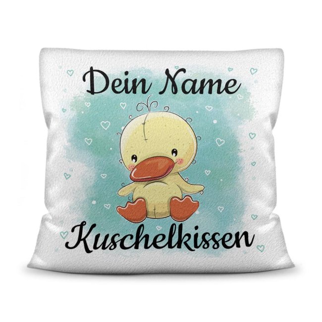 Unser Kissen für Kinder mit Tiermotiv Ente in Weiß mit flauschig-weicher Oberfläche ist das perfekte Kuschelkissen fürs Kinderzimmer - auch als...