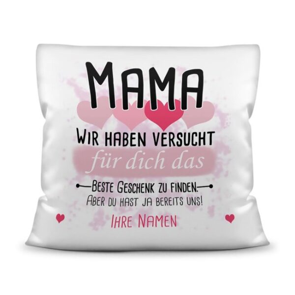 Du suchst das beste Geschenk für Mama? Dann ist dieses personalisierte Namenskissen genau richtig. Ergänze das Kissen mit den Namen der Kinder und...