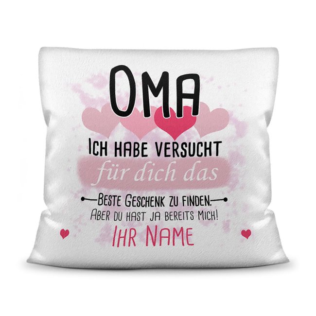 Du suchst das beste Geschenk für Oma? Dann ist dieses personalisierte Namenskissen genau richtig. Ergänze das Kissen mit dem Namen des Enkelkindes...